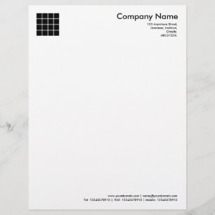 Papel Timbrado Quadrados Pretos