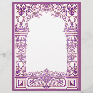 Papel Timbrado Quadro Barroco Antiquado Letterhead