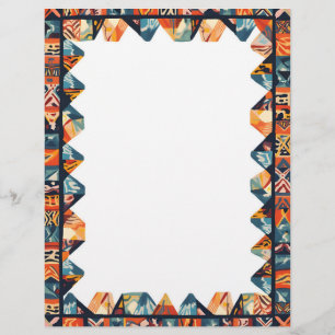 Papel Timbrado Quadro de cores geométrico