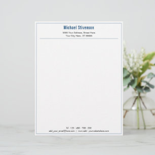 Papel Timbrado Quadro Moderno Seu Nome Endereço Personalizado pe