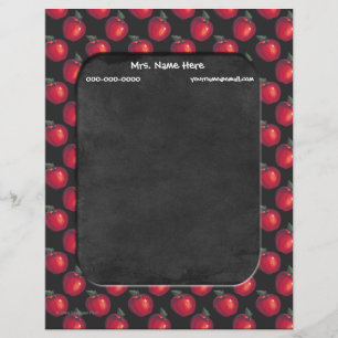 Papel Timbrado Quadro vermelho das maçãs