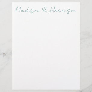 Papel Timbrado Qualquer cor Manuscrito Nome do Script Letterhead