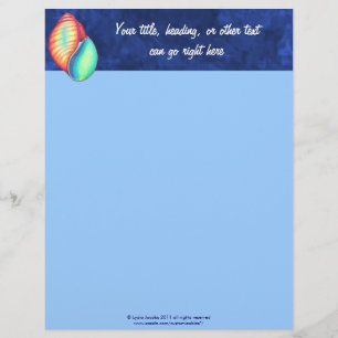Papel Timbrado Rainbow Seashell Letterhead