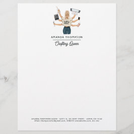 Papel Timbrado Rainha Chic da Criação de Marca Comercial