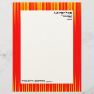 Papel Timbrado Raios - Vermelho e Amarelo (Felt)