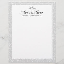 Papel Timbrado Ramos de Folhas Botânicas Modernas Minimalistas Pr
