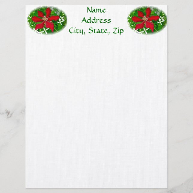 Papel Timbrado Red Clematis Felry Natal (Frente)