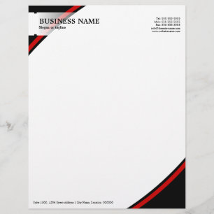 Papel Timbrado Red Preto para Empresas Profissionais