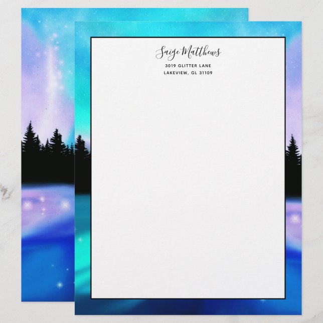 Papel Timbrado Reflexões de Daybreak Letterhead (Frente/Verso)