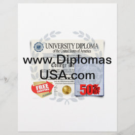 Papel Timbrado Remakes de diplomas universitários ou de segundo g