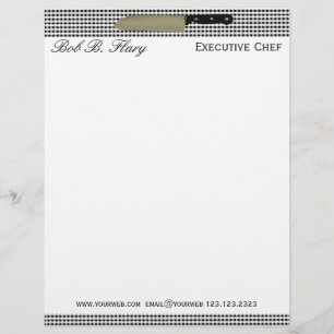 Papel Timbrado Restauração da faca do chefe de cozinha