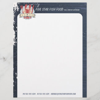 Papel Timbrado restauração de cinco estrelas do cozinheiro chefe