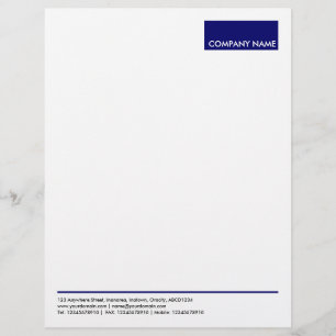 Papel Timbrado Retângulo - Azul Escuro