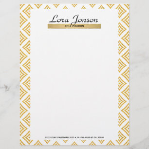 Papel Timbrado Rhomboid Dourado do brilho sobre o fundo branco