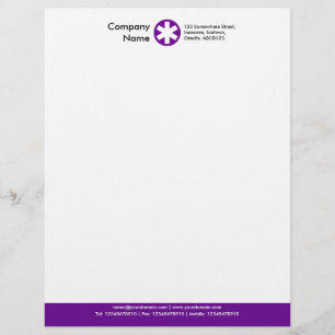Papel Timbrado Rodapé a cores (logotipo Asterisk) - Roxo