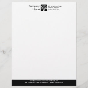 Papel Timbrado Rodapé a cores - Preto