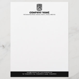 Papel Timbrado Rodapé a cores (Tiki) - Preto