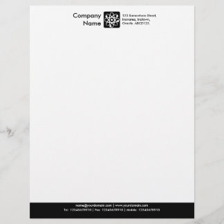 Papel Timbrado Rodapé Colorido - Preto