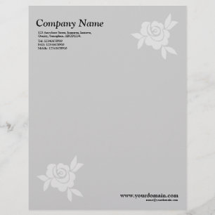 Papel Timbrado Rosa elegante - Cinza clara