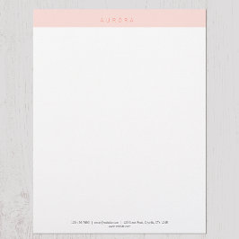 Papel Timbrado Rosa Mínimo - Dois Tom