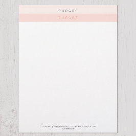 Papel Timbrado Rosa Mínimo - Dois Tom