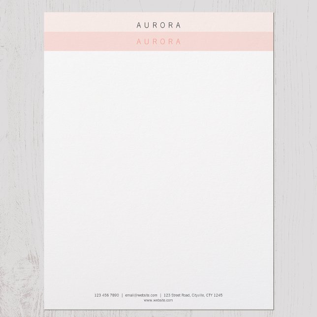 Papel Timbrado Rosa Mínimo - Dois Tom (Criador carregado)