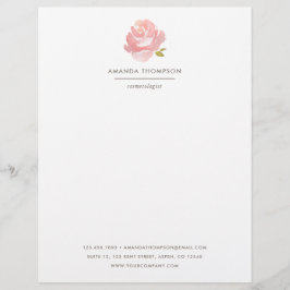 Papel Timbrado Rosa Rosa Pálida Aquarela Chic