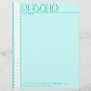 Papel Timbrado Rosana - Letra azul