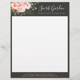 Papel Timbrado Rosas Florais Rosa Elegante Chique Moderno