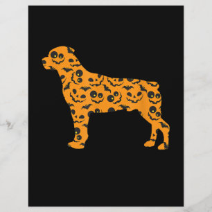Papel Timbrado rottweiler abóbora forma de morcego engraçado as