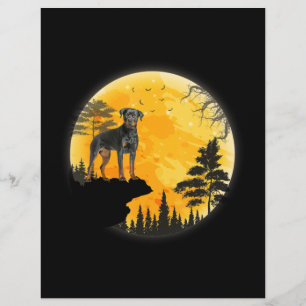 Papel Timbrado Rottweiler Dog Gifts Ideas Halloween Pumpkin