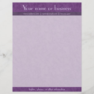 Papel Timbrado Roxo rico Textured com lavanda