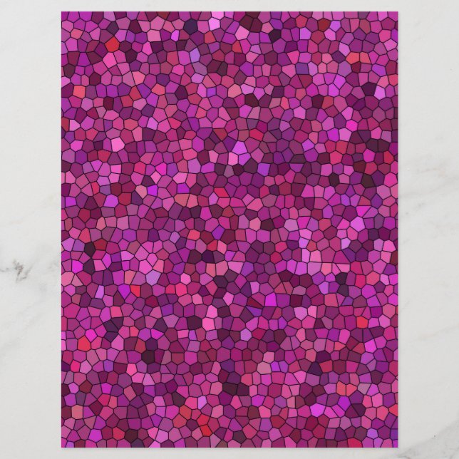 Papel Timbrado Roxo Rosa Mosaico  (Frente)