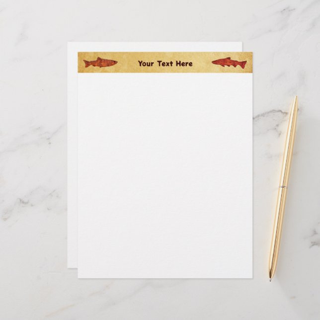 Papel Timbrado Rustic Trout (Frente/Verso In Situ)