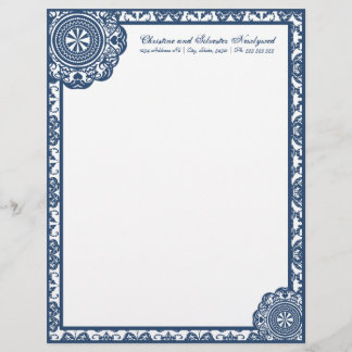 Papel Timbrado Sala Azul Árabe, timbrado