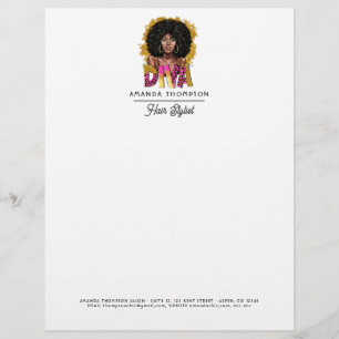 Papel Timbrado Salão de Cabelos Afro Diva