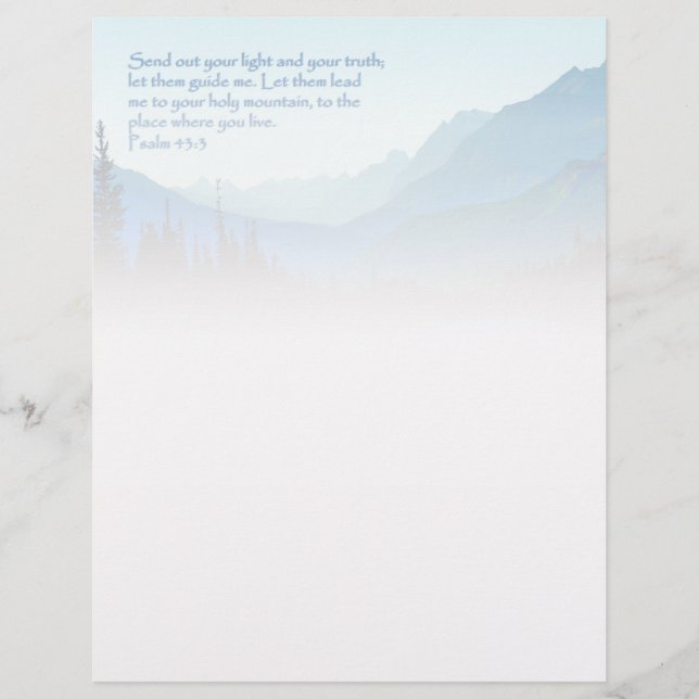 Papel Timbrado Salmos 43:3 Inspiracional (Frente)