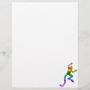 Papel Timbrado Sapo colorido arco-íris de SlipperyJoe renderizado
