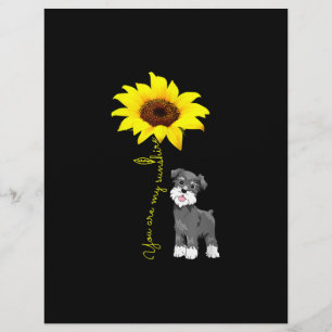 Papel Timbrado Schnauzer É Minha Mãe De Sunshine Sunflower Schn