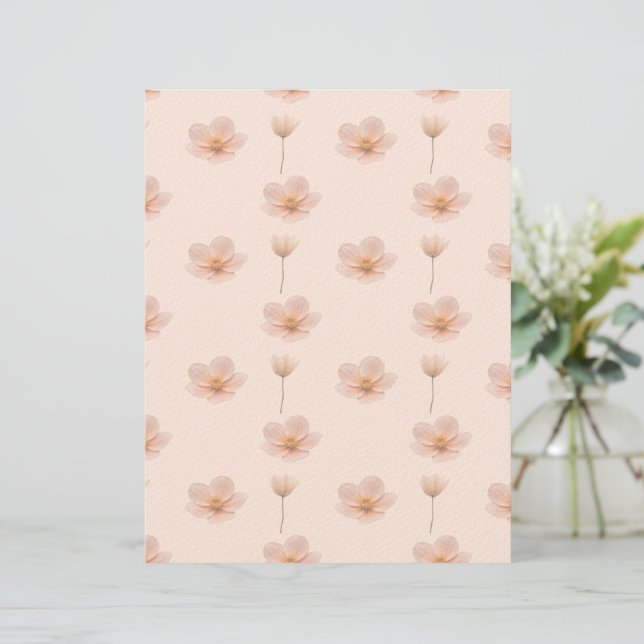 Papel Timbrado Schwebende Blumenmelodie (Em pé/Frente)