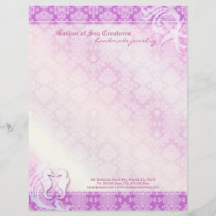 Papel Timbrado Sea Horse & Starfish Jewelry Business