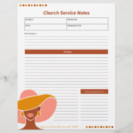 Papel Timbrado Serviço de Mulheres Étnicas da Igreja Nota Bíblia 