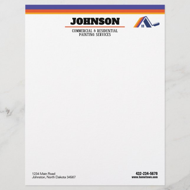 Papel Timbrado Serviços de Pintura Comercial e Residencial (Frente)