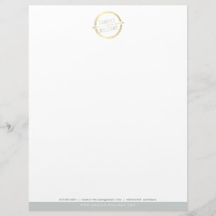 Papel Timbrado SETA MODERNA FOLHA DE ouro LOGOTIPO Folha de ouro
