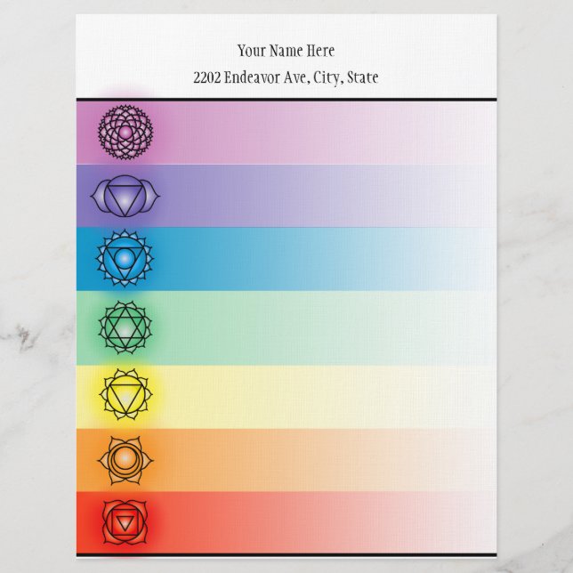 Papel Timbrado Sete Chakras - Carta (Frente)