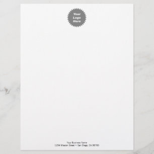 Papel Timbrado Seu do negócio do logotipo promo aqui