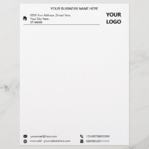 Papel Timbrado Seu endereço de logotipo para profissionais moder