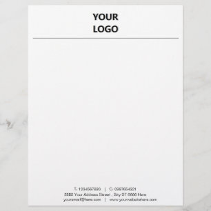 Papel Timbrado Seu exemplo Design de empresa Letterhead