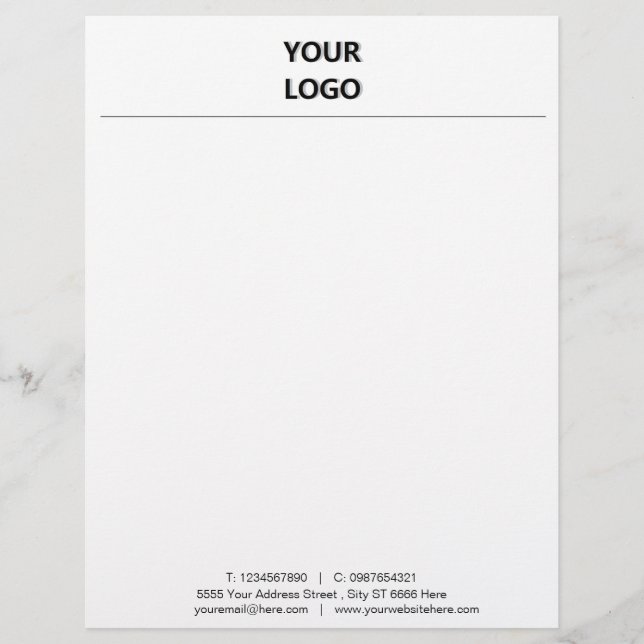 Papel Timbrado Seu exemplo Design de empresa Letterhead (Frente)