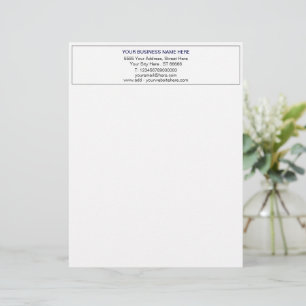Papel Timbrado Seu nome de empresa personalizado simples moderno 
